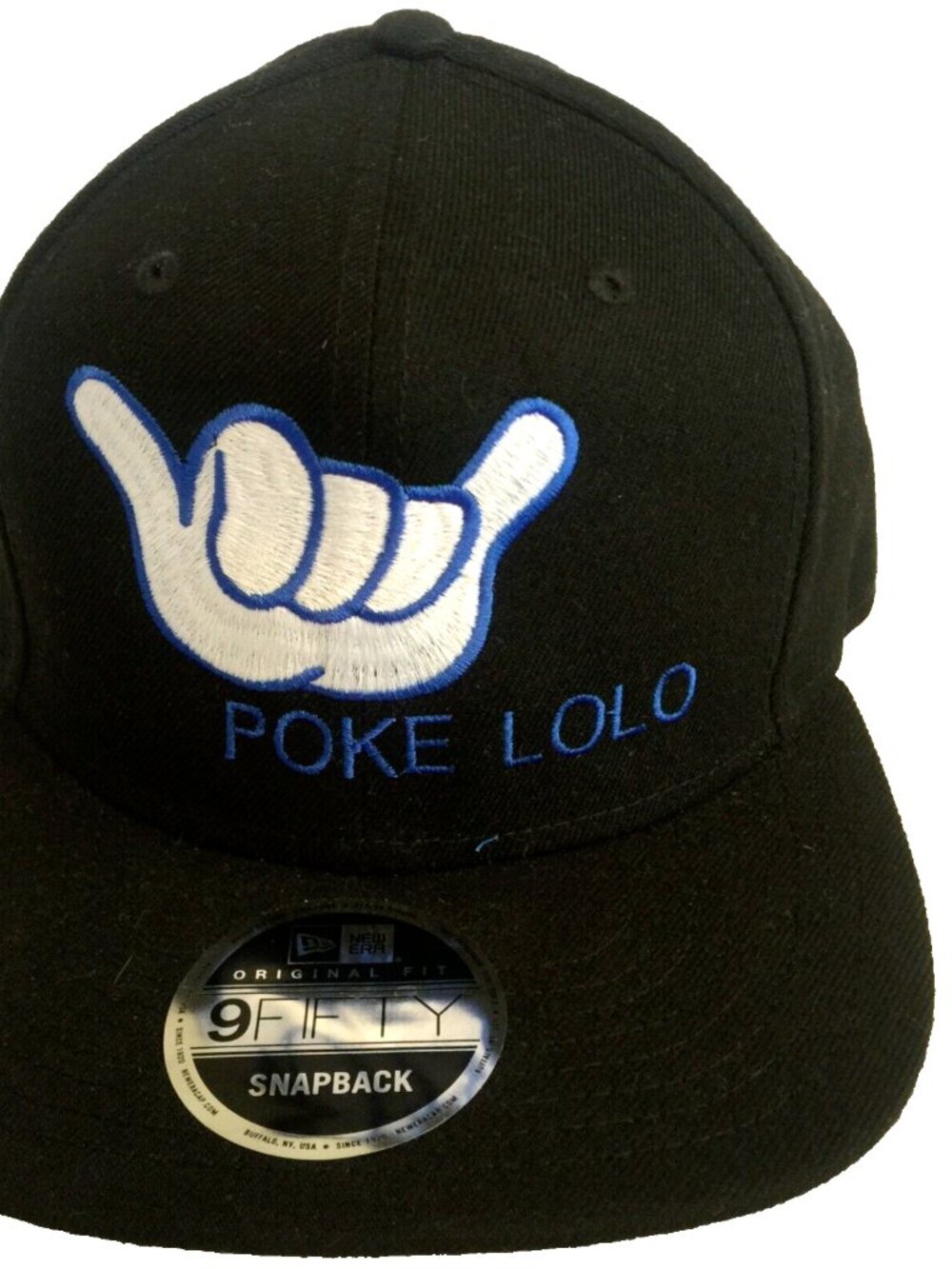 HANG LOOSE POKE LOLO SNAPBACK CAP HAT NEW ERA 9FIFTY BLACK EMBROIDERED MENS